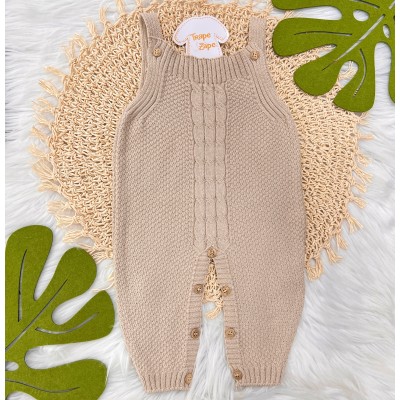 Jardineira de linha pipoca areia